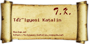 Tölgyesi Katalin névjegykártya