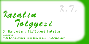 katalin tolgyesi business card